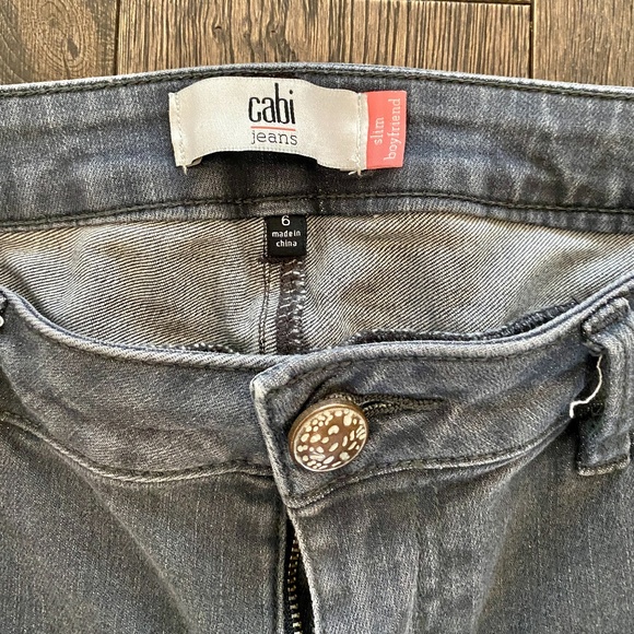 cabi Slim Boyfriend Jean, Style #3191, Gray, 6, EUC - Picture 8 of 11